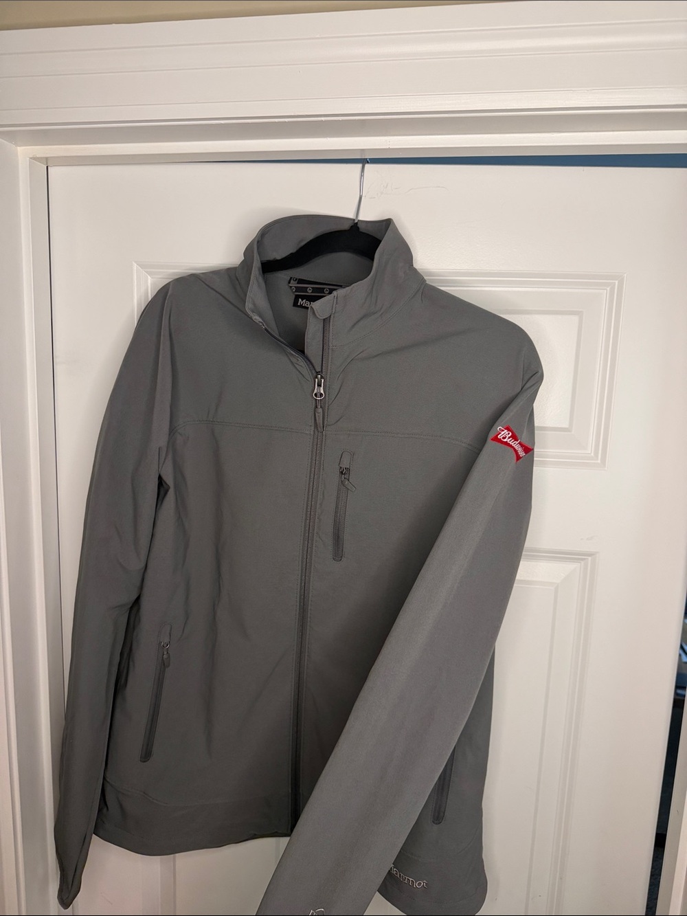 Budweiser Marmot women's Gray Lightweight Softshell Jacket